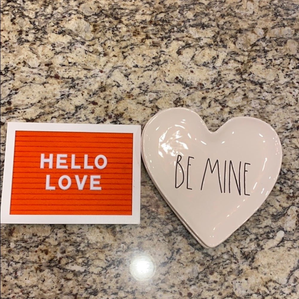 Rae Dunn BE MINE Heart Shaped Plate